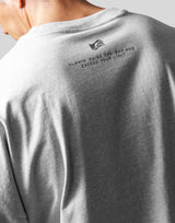 Separate Wide Shoulder Big T-Shirt - Grey