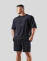 Script Logo Pile Big T-Shirt - Black