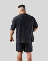 Script Logo Pile Big T-Shirt - Black