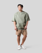 Message Ring Sweat Big T-Shirt - Olive