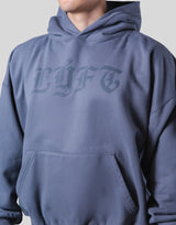 Old English Extra Wide Pullover Hoodie - Navy
