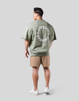 Message Ring Sweat Big T-Shirt - Olive