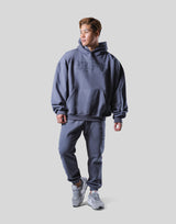 Old English Extra Wide Pullover Hoodie - Navy