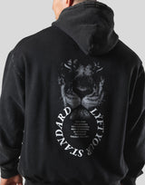 Lion Ring ZipUp Hoodie - Vintage Black