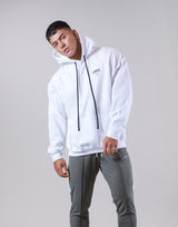 Thunder Logo Pullover Hoodie - White