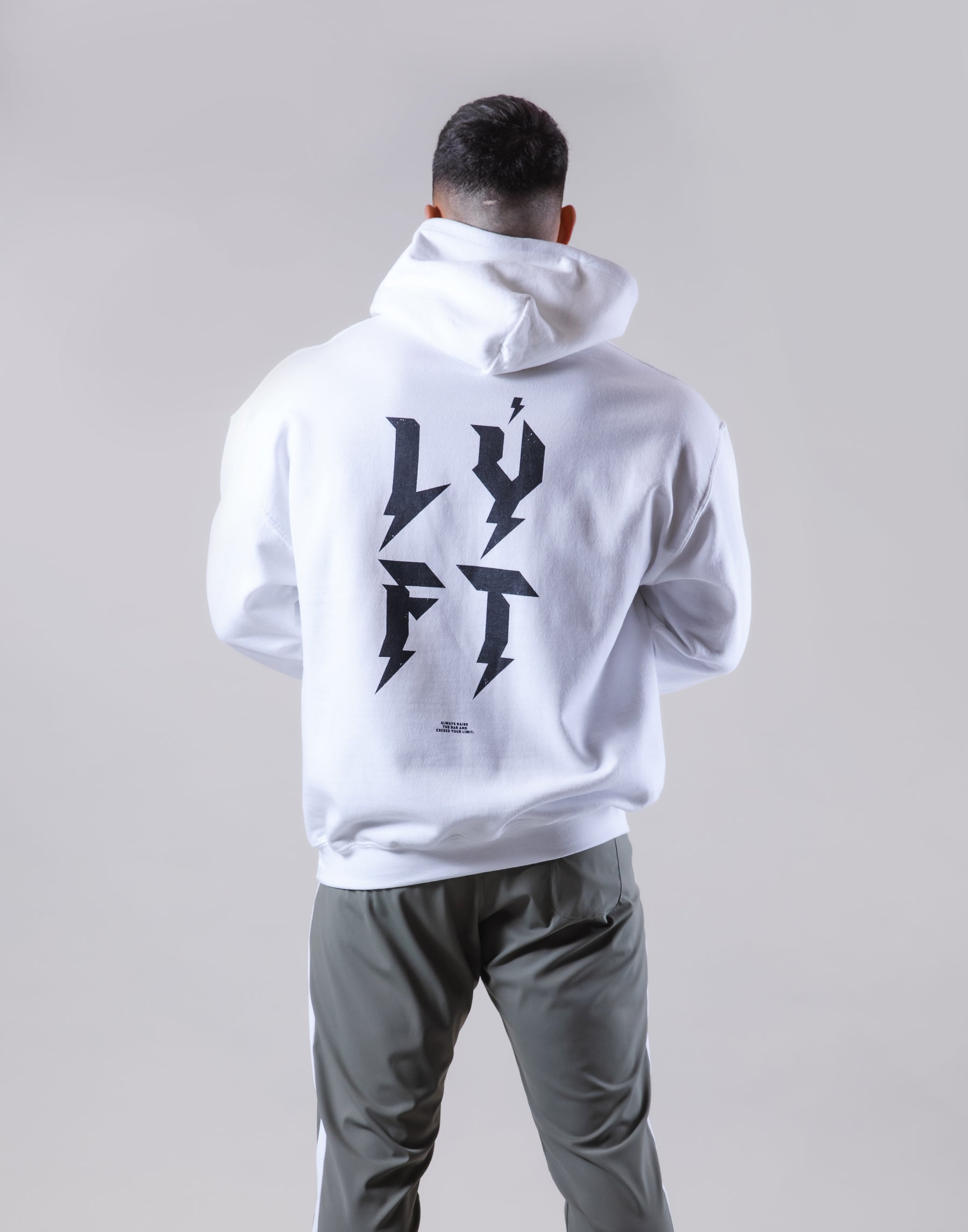 Thunder Logo Pullover Hoodie - White