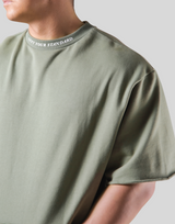 Message Ring Sweat Big T-Shirt - Olive