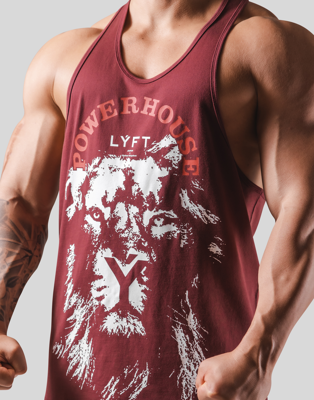 LÝFT × Power House Gym Lion Training Tanktop - Red