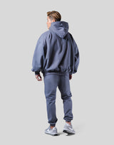 Old English Extra Wide Pullover Hoodie - Navy