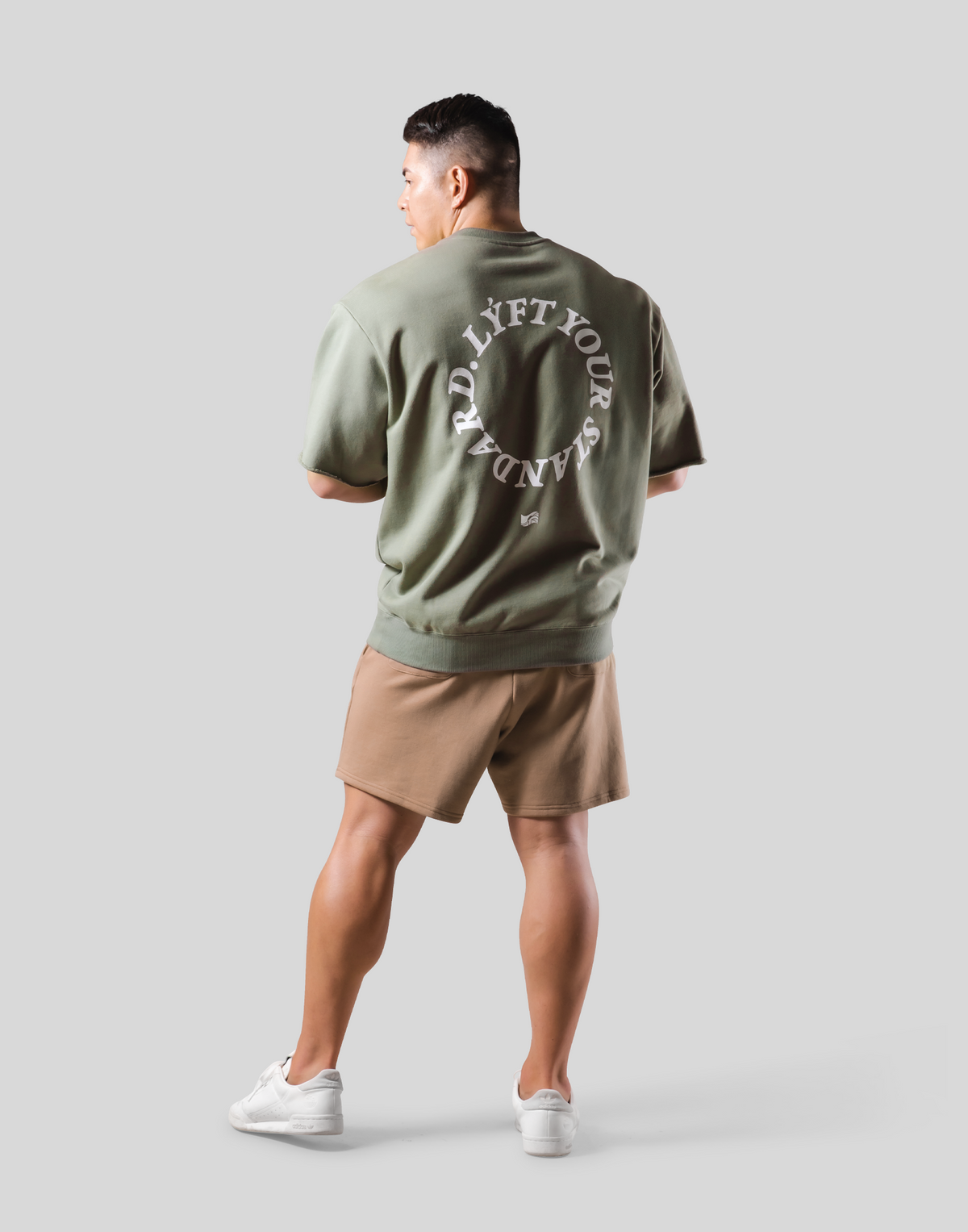 Message Ring Sweat Big T-Shirt - Olive