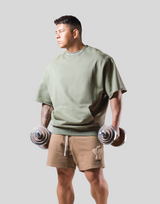 Message Ring Sweat Big T-Shirt - Olive