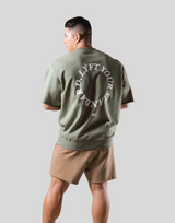 Message Ring Sweat Big T-Shirt - Olive