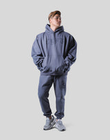 Old English Extra Wide Pullover Hoodie - Navy