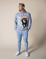 LÝFT Graphic Printed LION Pullover - Grey