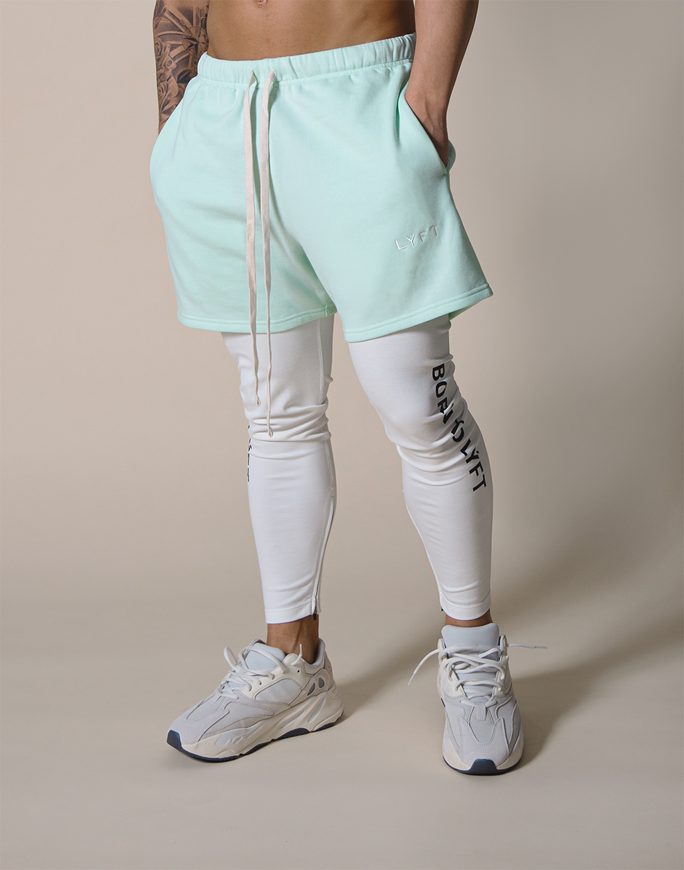 LÝFT Logo Sweat Shorts - Mint Green LÝFT Logo Sweat Shorts - Mint Green