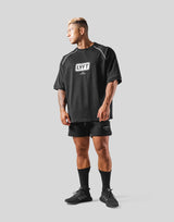 Box Logo Raglan Big T-Shirt - Black
