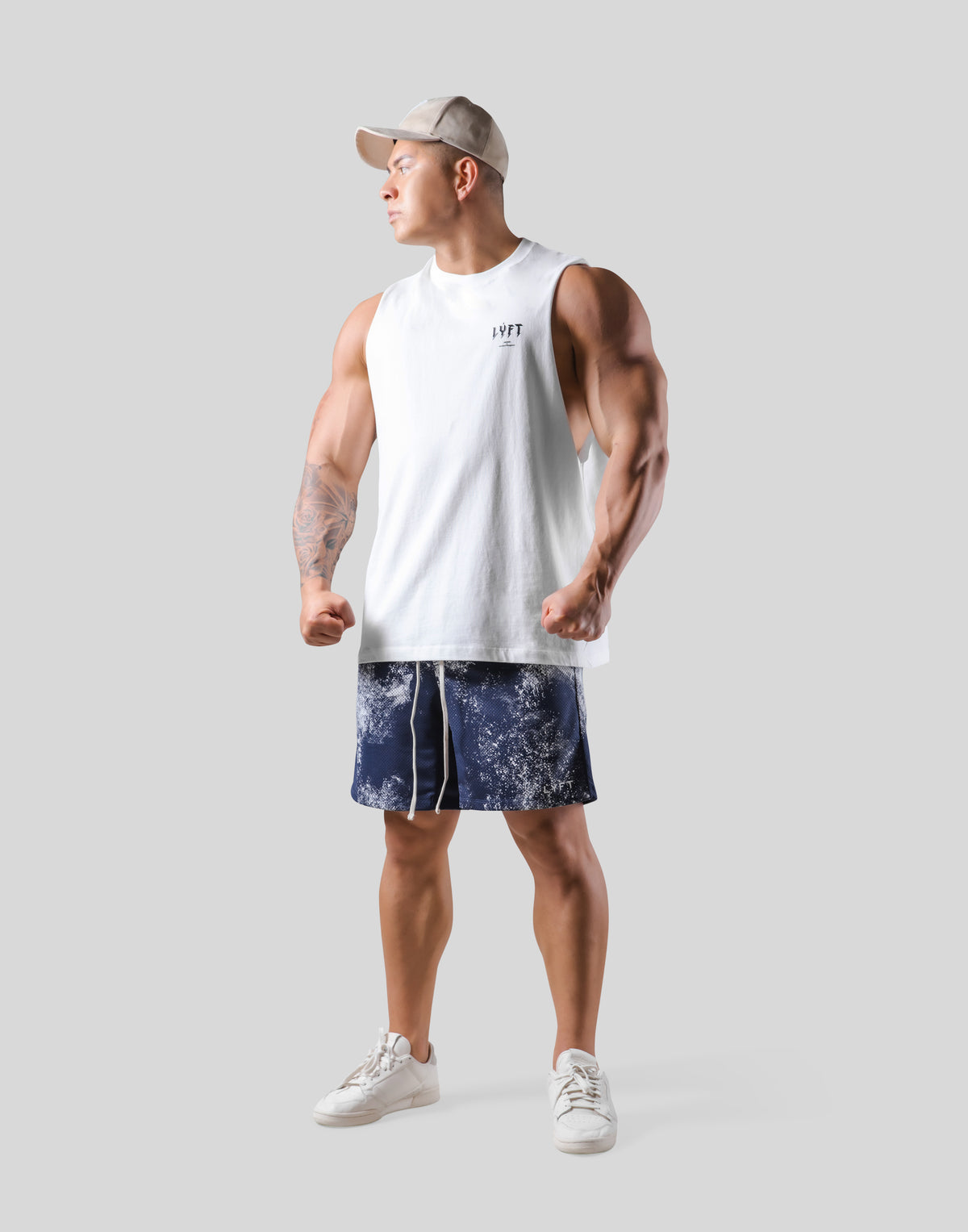 Thunder Logo Drop Tanktop - White