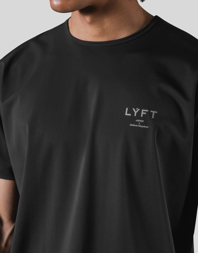 Stretch Waffle Nylon Standard T-Shirt - Black