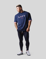 Stripe logo Big T-Shirt - Navy