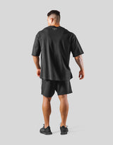 Wide Separate Big T-Shirt - Black