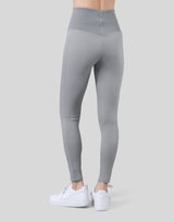 High Rise Waist Rib Leggings - Grey