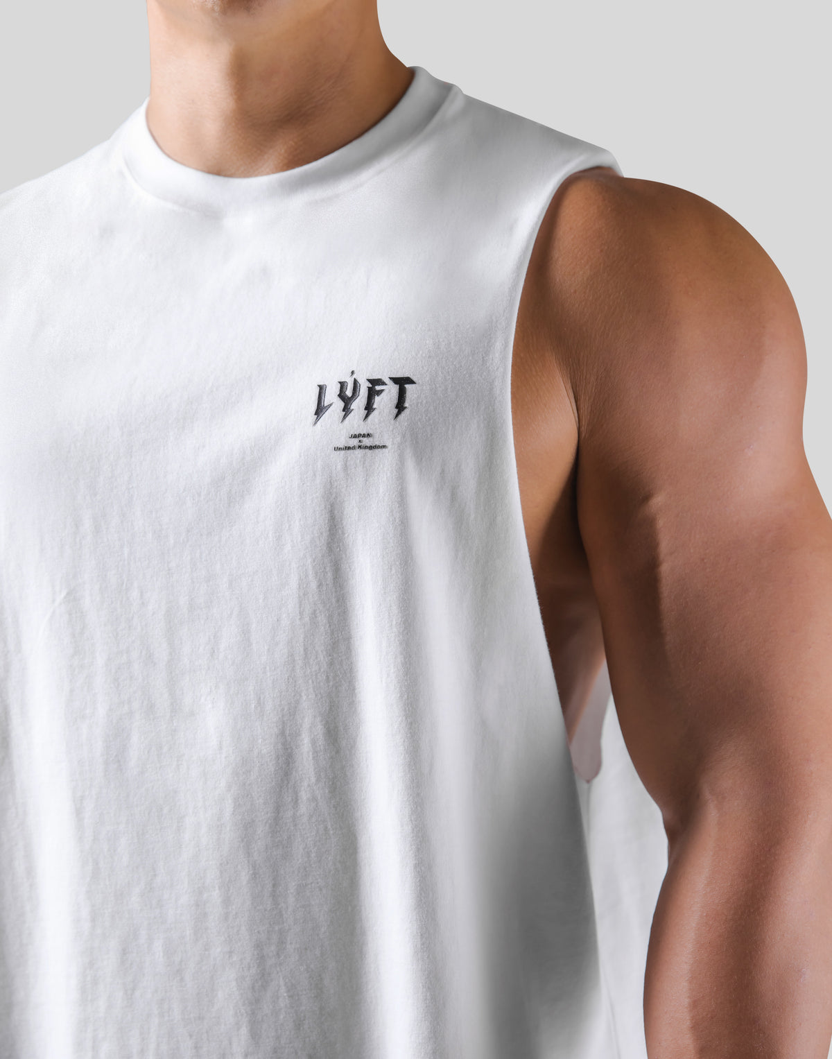 Thunder Logo Drop Tanktop - White