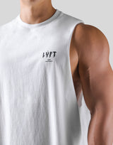 Thunder Logo Drop Tanktop - White