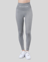 High Rise Waist Rib Leggings - Grey