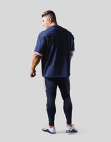 Stripe logo Big T-Shirt - Navy