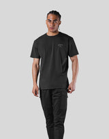 Stretch Waffle Nylon Standard T-Shirt - Black