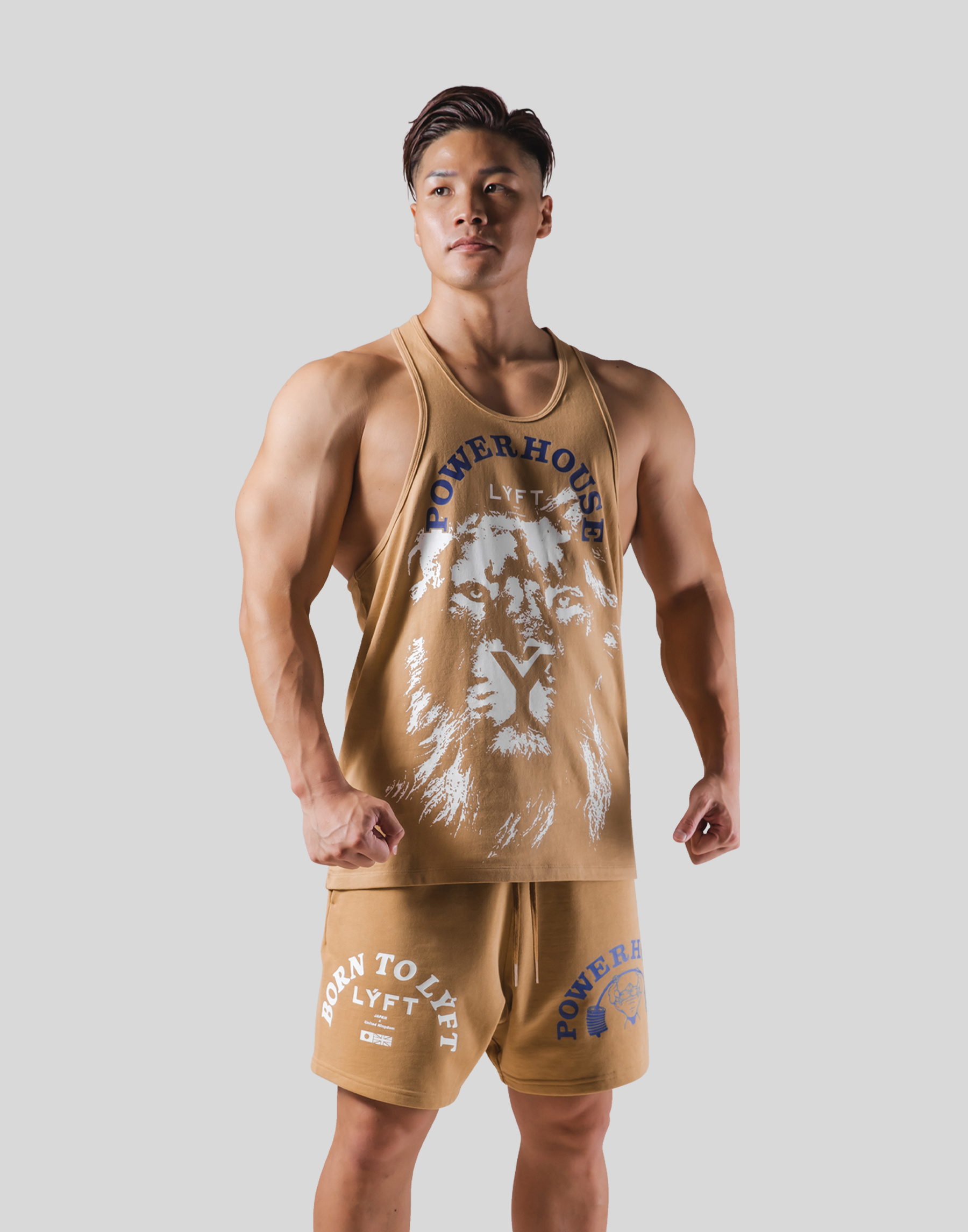 LÝFT × Power House Gym Lion Training Tanktop - Beige