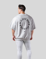 Message Ring Sweat Big T-Shirt - Grey