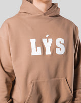 LÝS Logo Stretch Pullover Hoodie - Beige