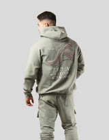 Mixed Flag ZipUp Hoodie - Olive