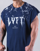 Punk Logo Splash Cut Off Tanktop - Navy