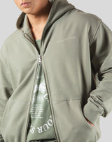 Mixed Flag ZipUp Hoodie - Olive