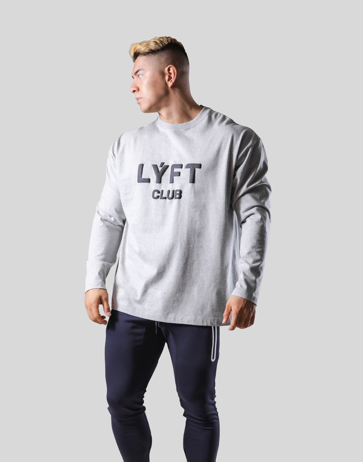 LÝFT CLUB Long T-Shirt - Grey