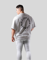 Message Ring Sweat Big T-Shirt - Grey