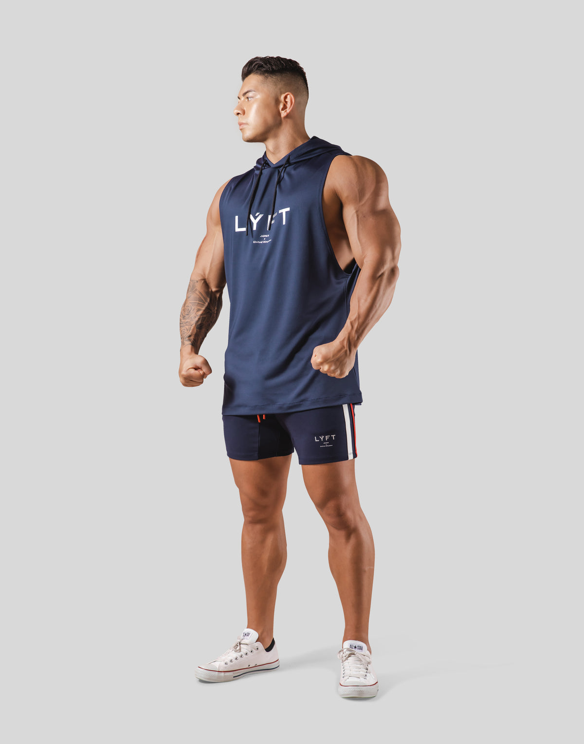 LÝFT 2Way Armhole Hoodie 4 - Navy