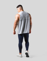 Back Message Drop Tanktop - Grey