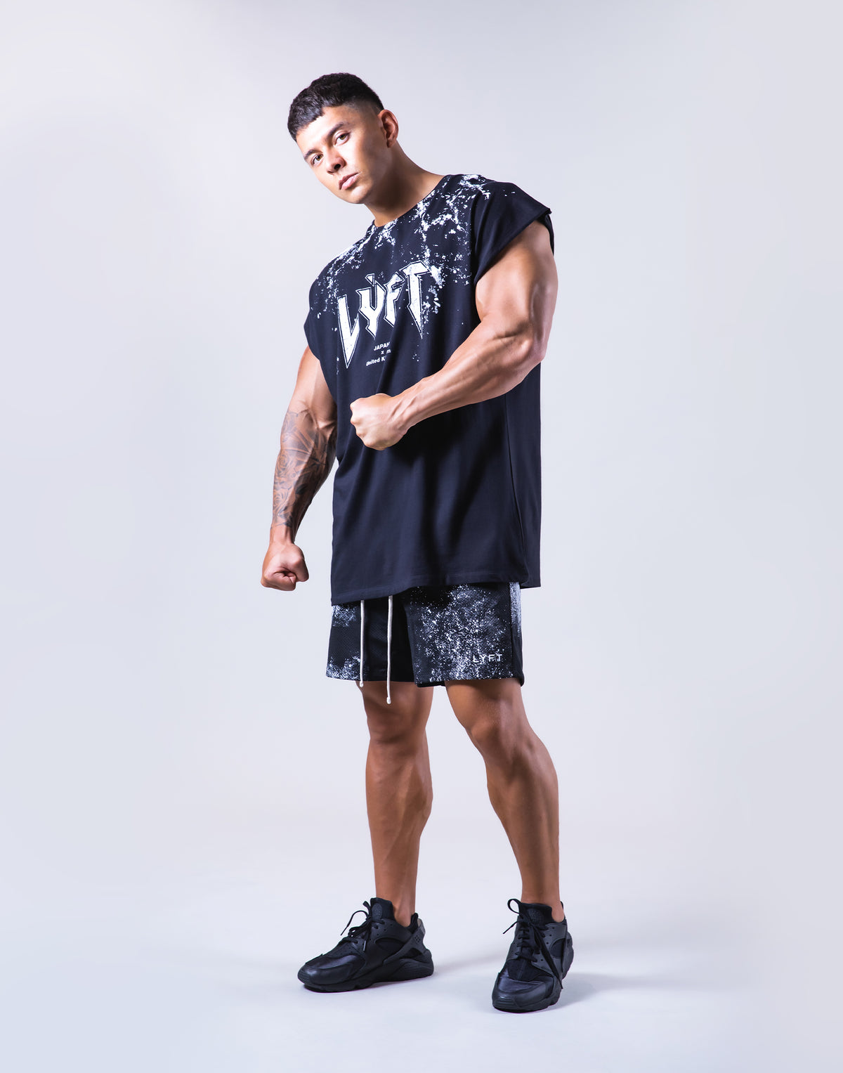 Punk Logo Splash Cut Off Tanktop - Black