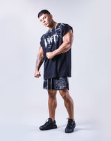 Punk Logo Splash Cut Off Tanktop - Black