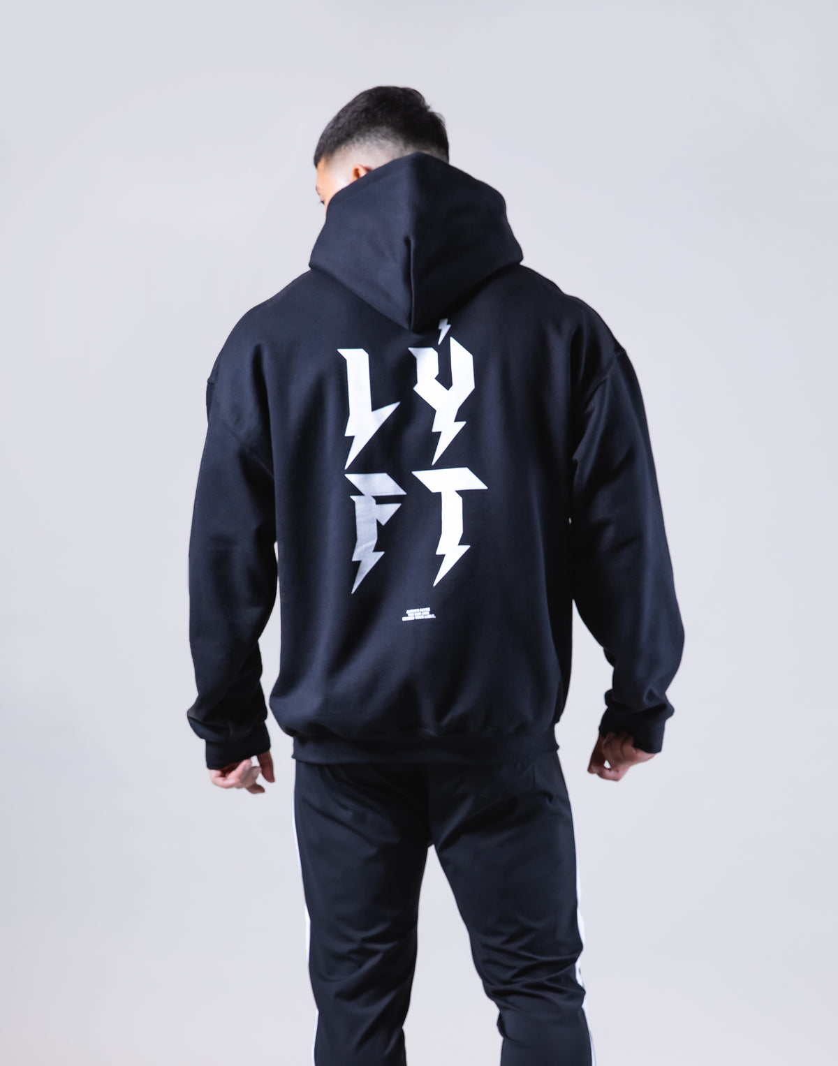 Thunder Logo Pullover Hoodie - Black