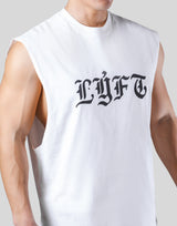 Old English Cutoff Tanktop - White
