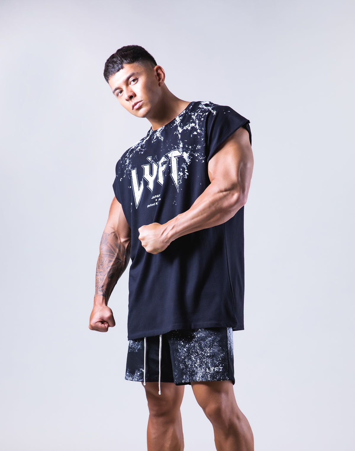 Punk Logo Splash Cut Off Tanktop - Black