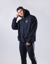 Thunder Logo Pullover Hoodie - Black