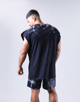 Punk Logo Splash Cut Off Tanktop - Black