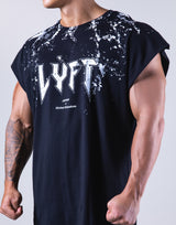 Punk Logo Splash Cut Off Tanktop - Black