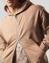 Mixed Flag ZipUp Hoodie - Beige