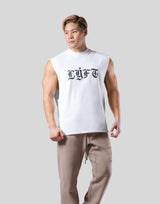 Old English Cutoff Tanktop - White
